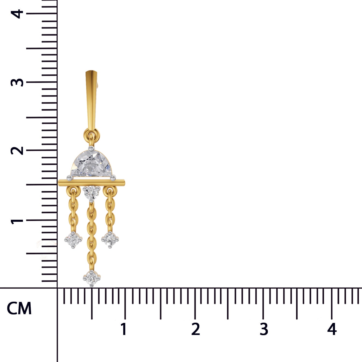 1 Carat Celestial Cascade Earrings | 14K Yellow Gold