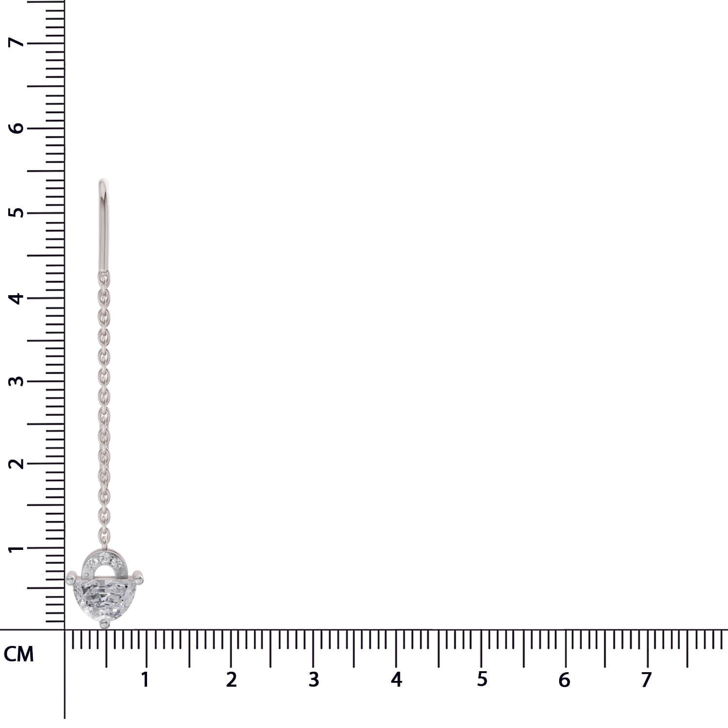 1.1 Carat Luna Threader Earrings | 14K White Gold