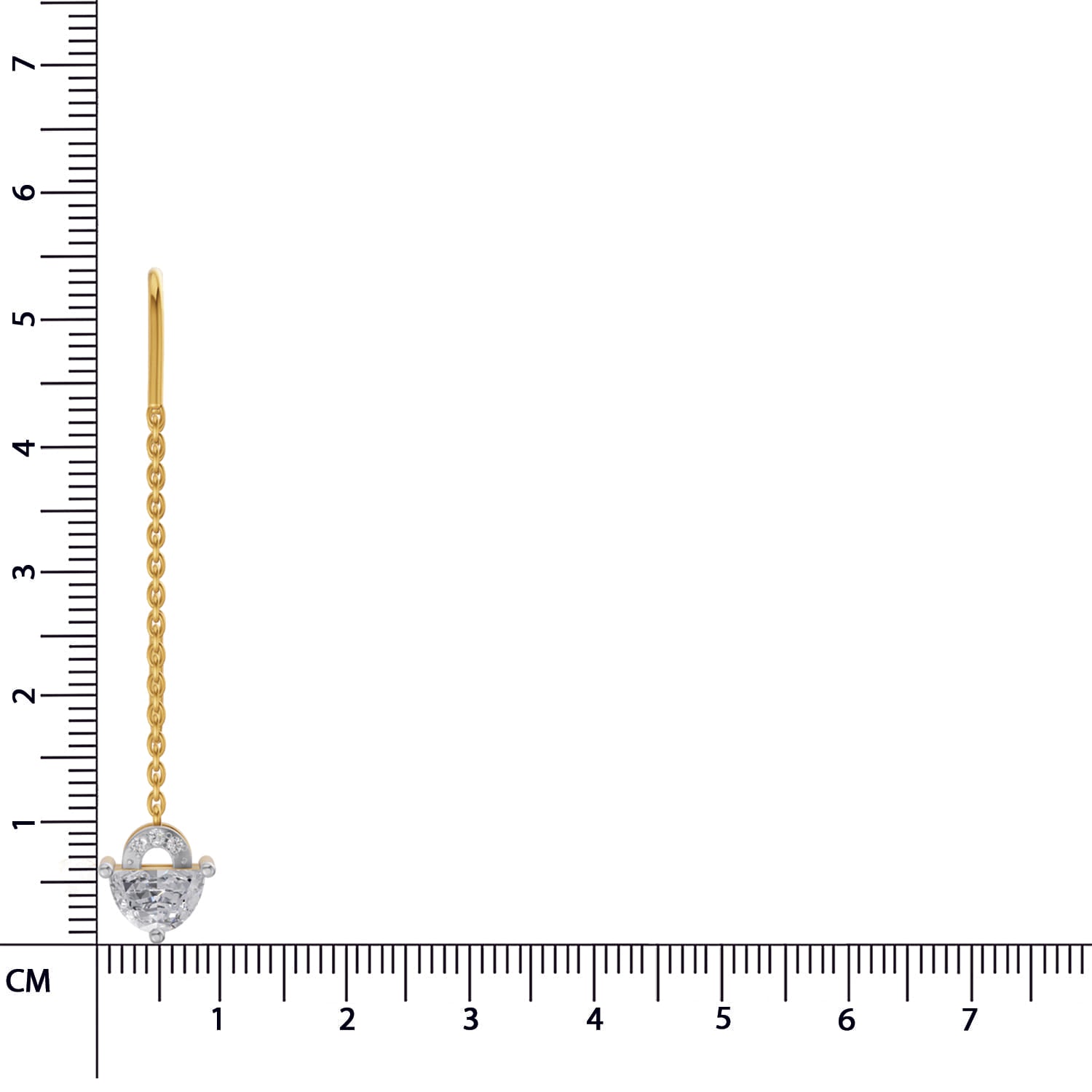 1.1 Carat Luna Threader Earrings | 14K Yellow Gold