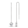 1.16 Carat Luna Threader Earrings | 14K White Gold