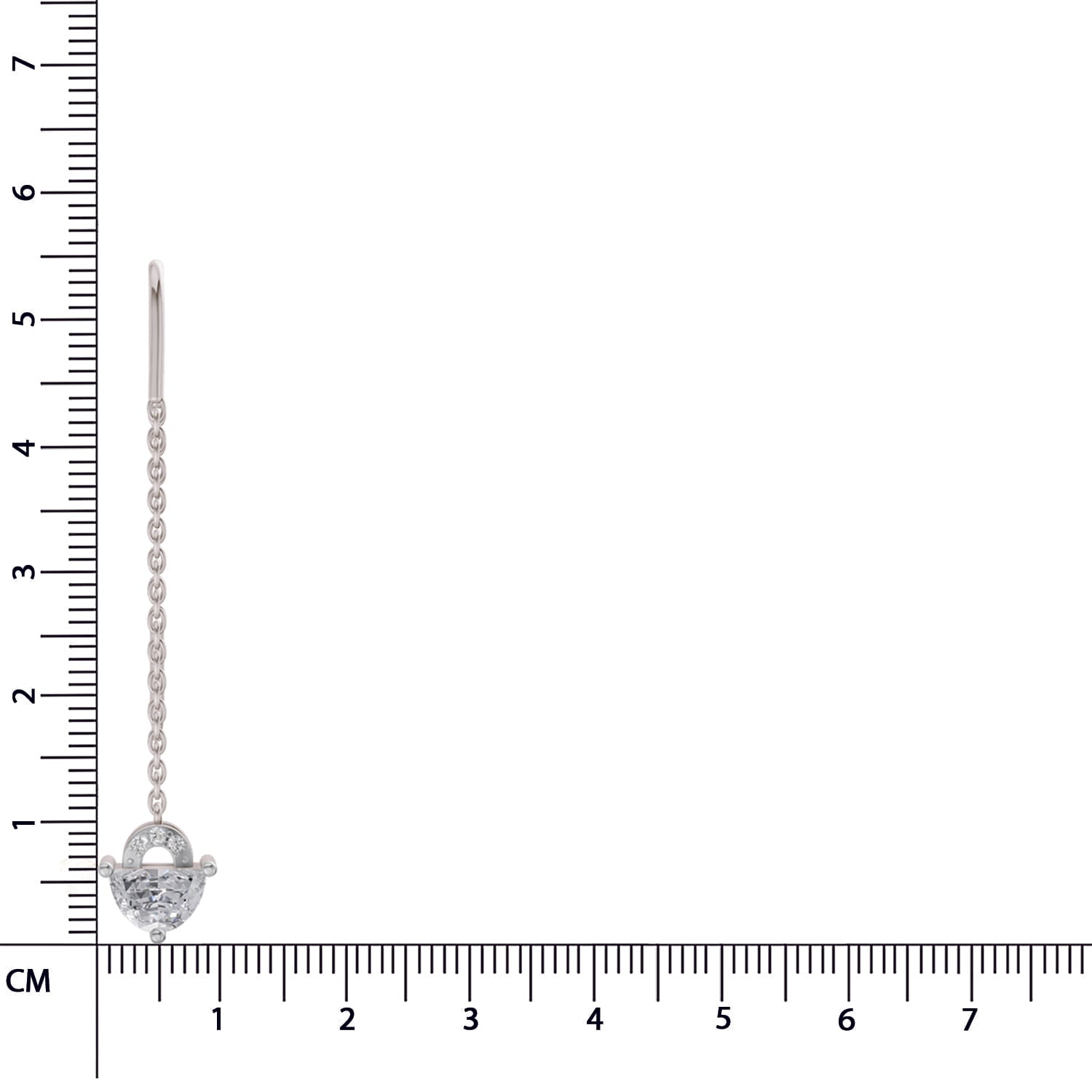 1.76 Carat Luna Threader Earrings | 14K White Gold