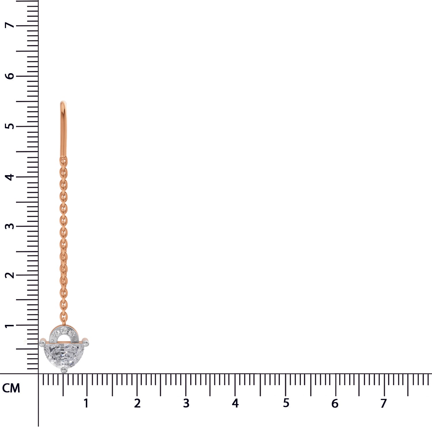 1.49 Carat Luna Threader Earrings | 14K Rose Gold