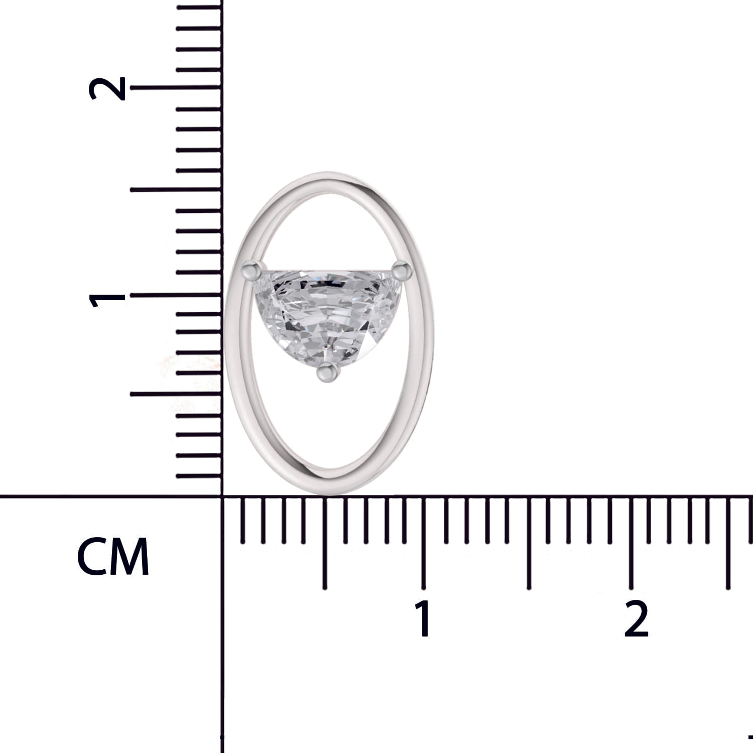 1.37 Carat Luna Threader Earrings | 14K White Gold