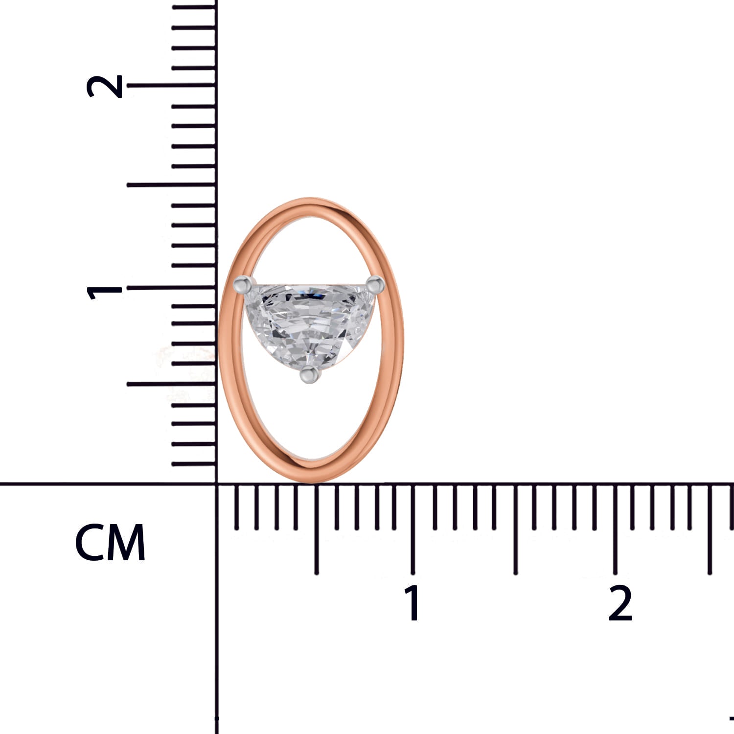 0.71 Carat Ethereal Oval Earrings | 14K Rose Gold