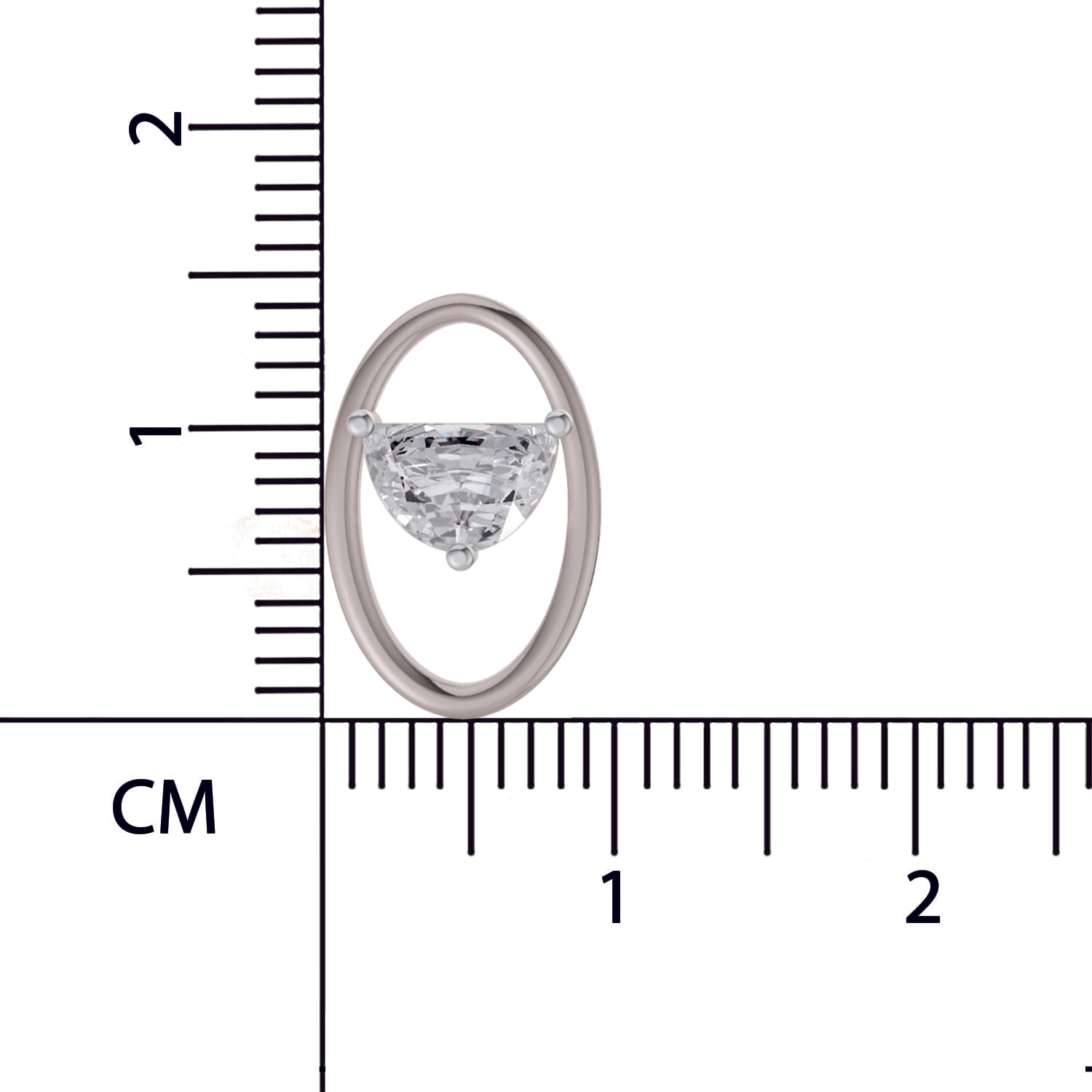 0.71 Carat Ethereal Oval Earrings | 14K White Gold