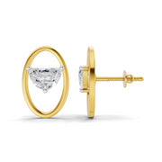0.71 Carat Ethereal Oval Earrings | 14K Yellow Gold
