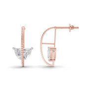 0.88 Carat Halfmoon Earrings | 14K Rose Gold