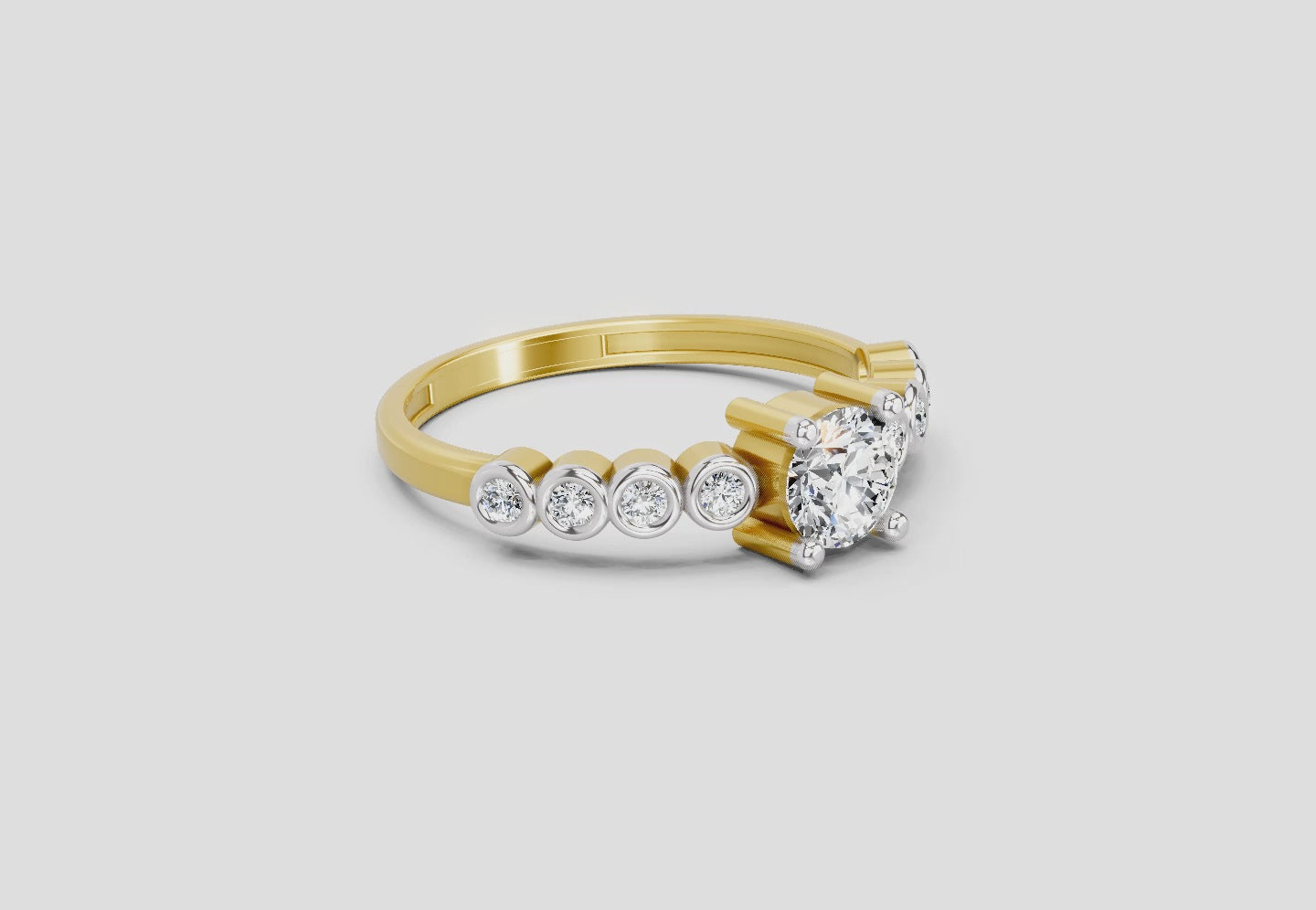 Load video: 0.55 Carat Round Shape Diamond Ring | 14K Yellow Gold