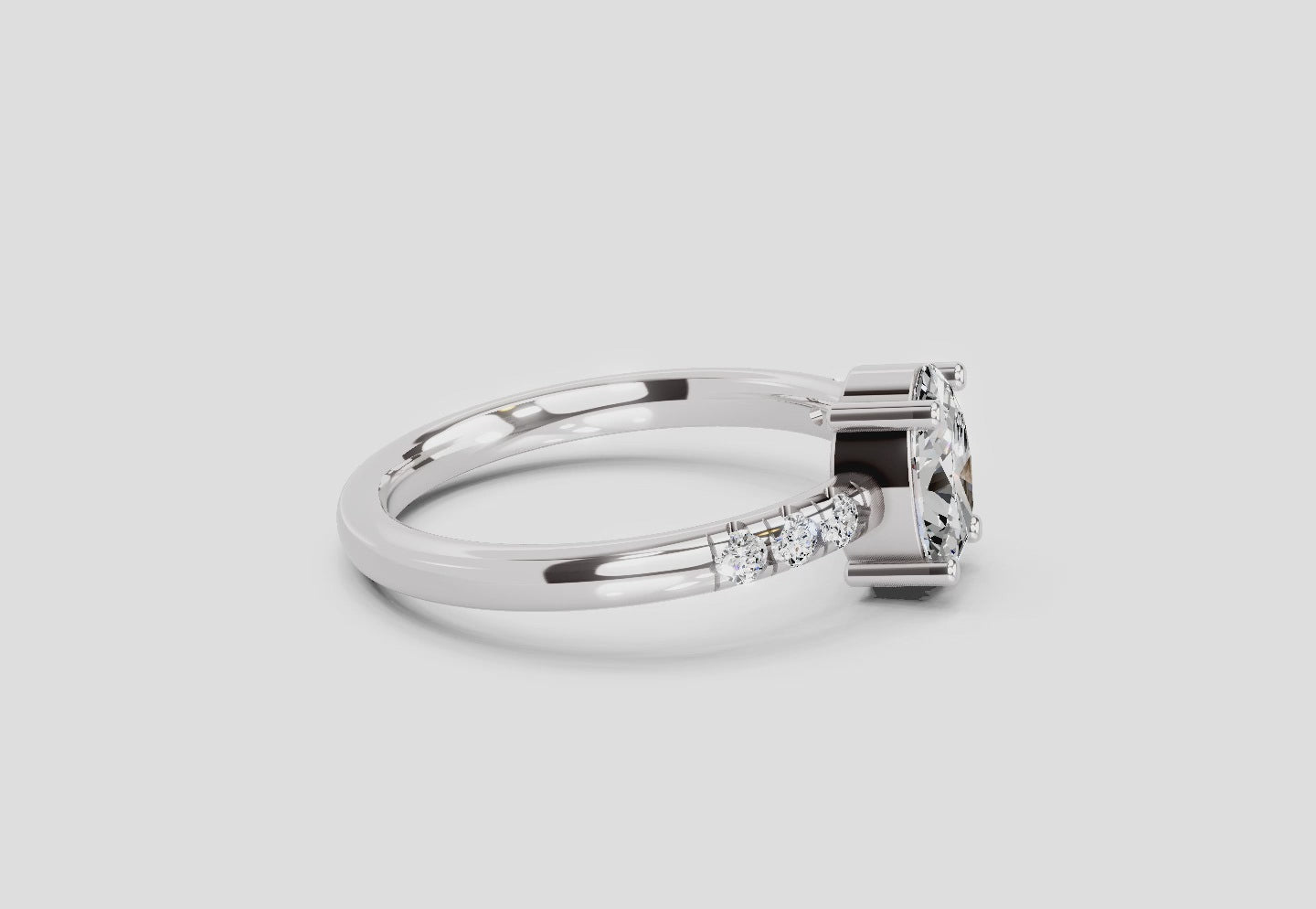 Load video: 1.17 Ct Oval Solitaire Ring |  14K White Gold