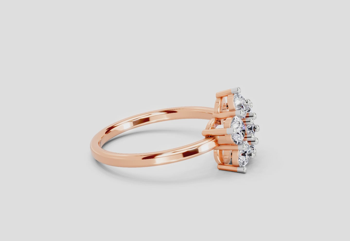 Load video: 1.13 Ct Floral Ring |  14K Rose Gold