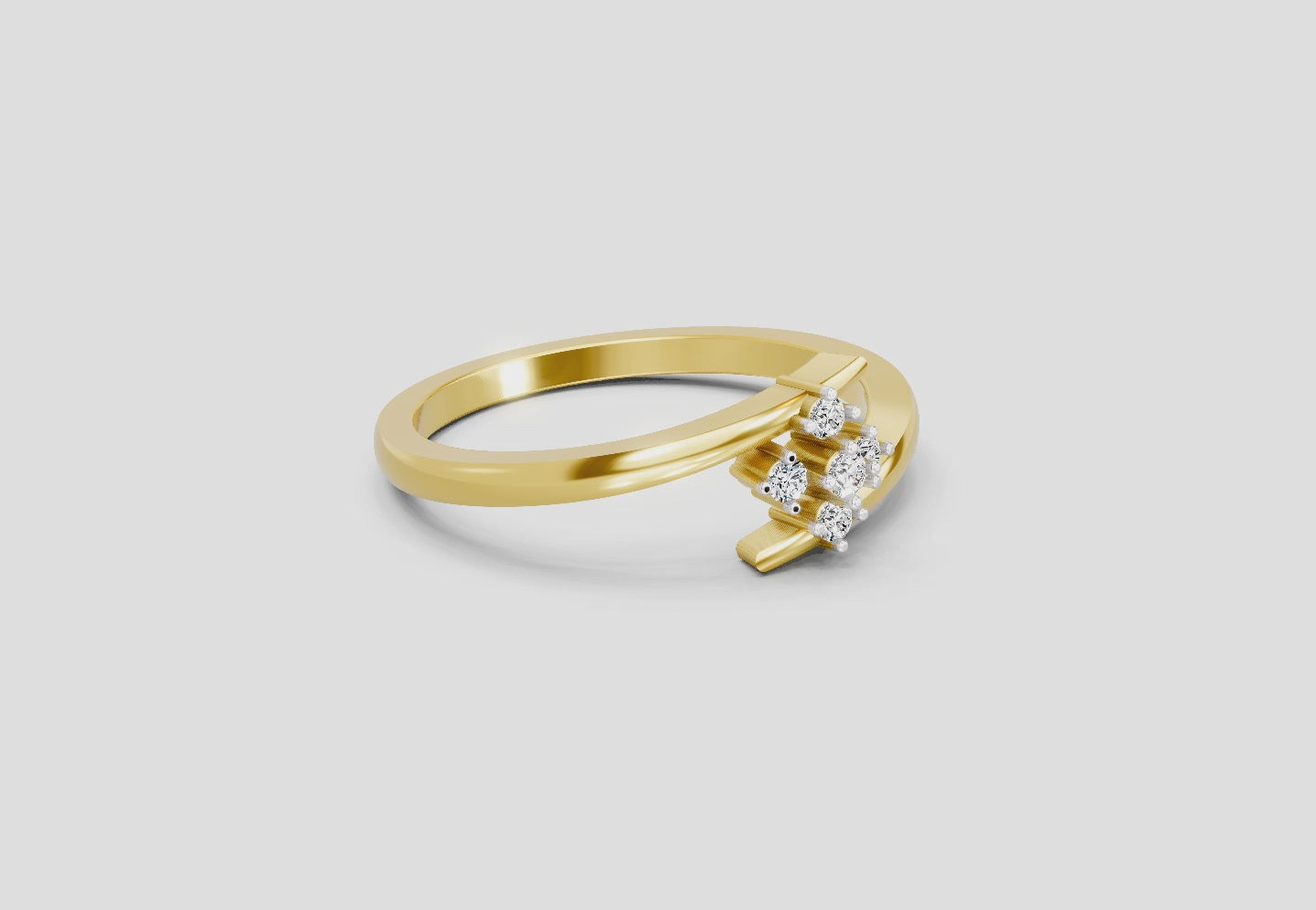 Load video: 0.07 Carat Celeste Petal Promise Engagement Ring | 14K Yellow Gold