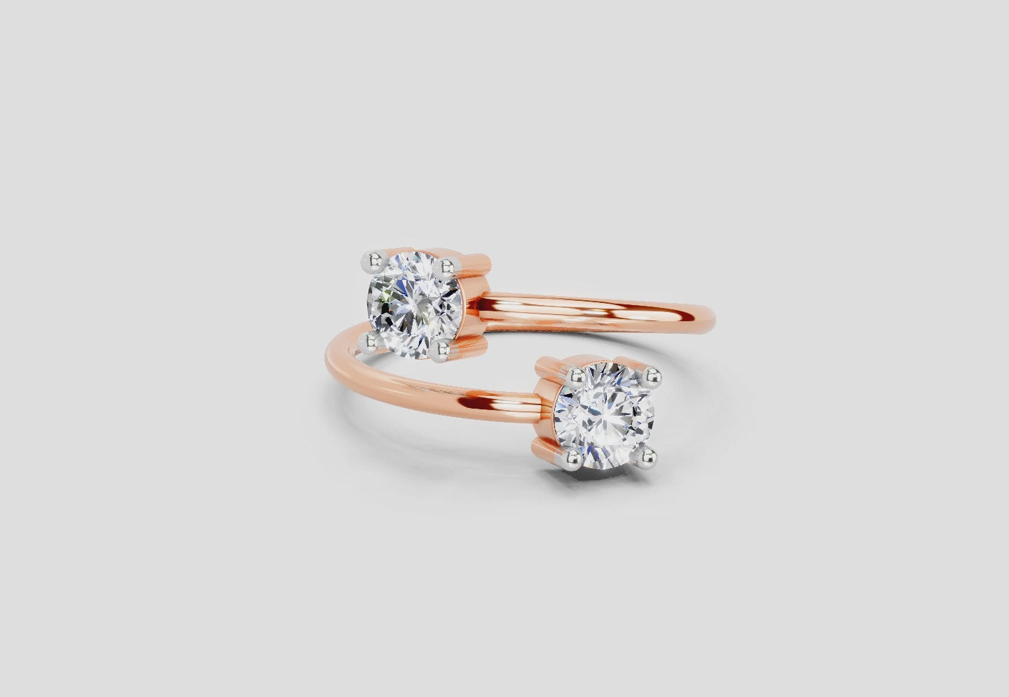 Load video: 0.8 Carat Twirl of Light Promise Engagement Ring | 14K Rose Gold