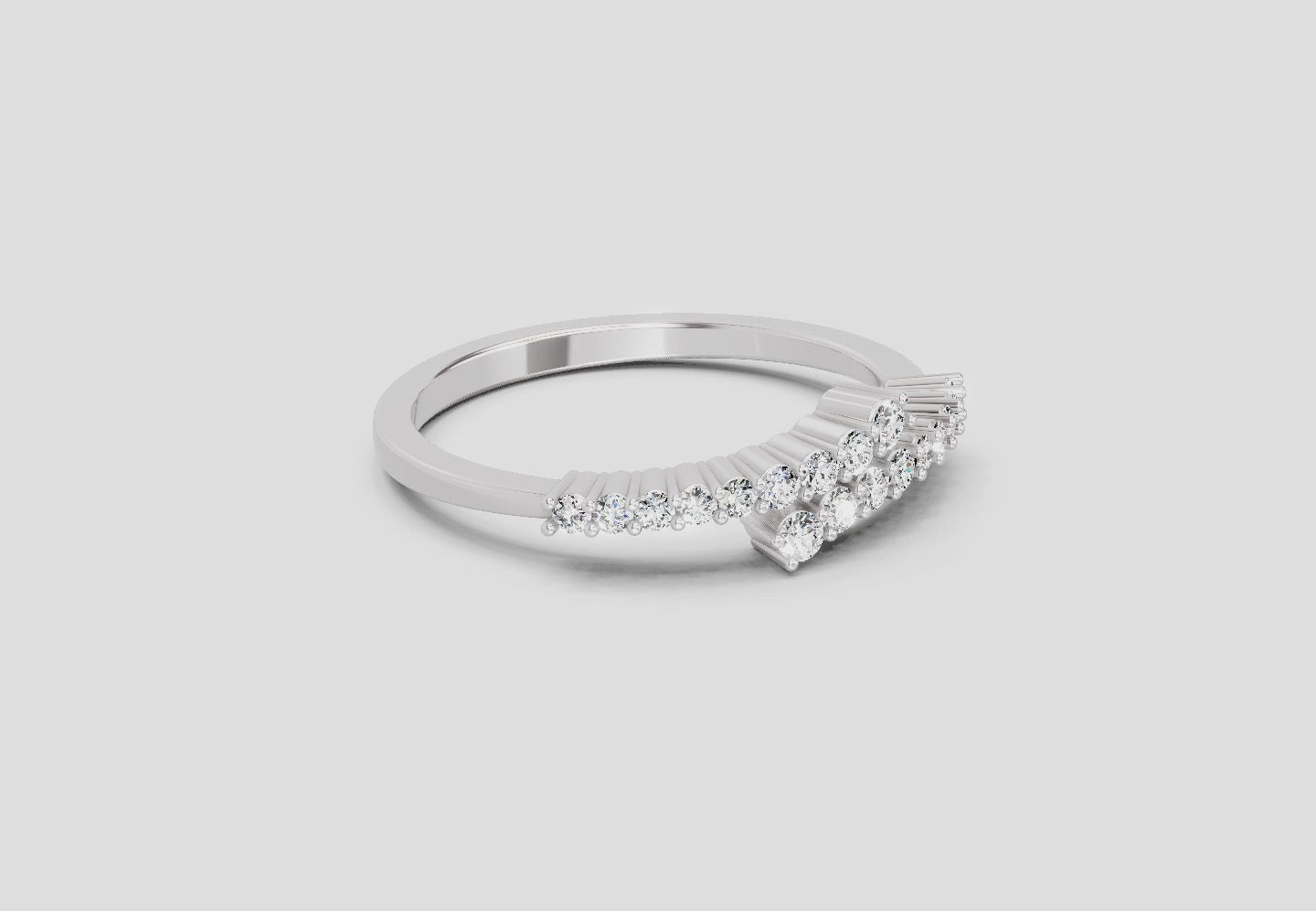 Load video: 0.18 Ct Round Fashion Ring | 14K White Gold