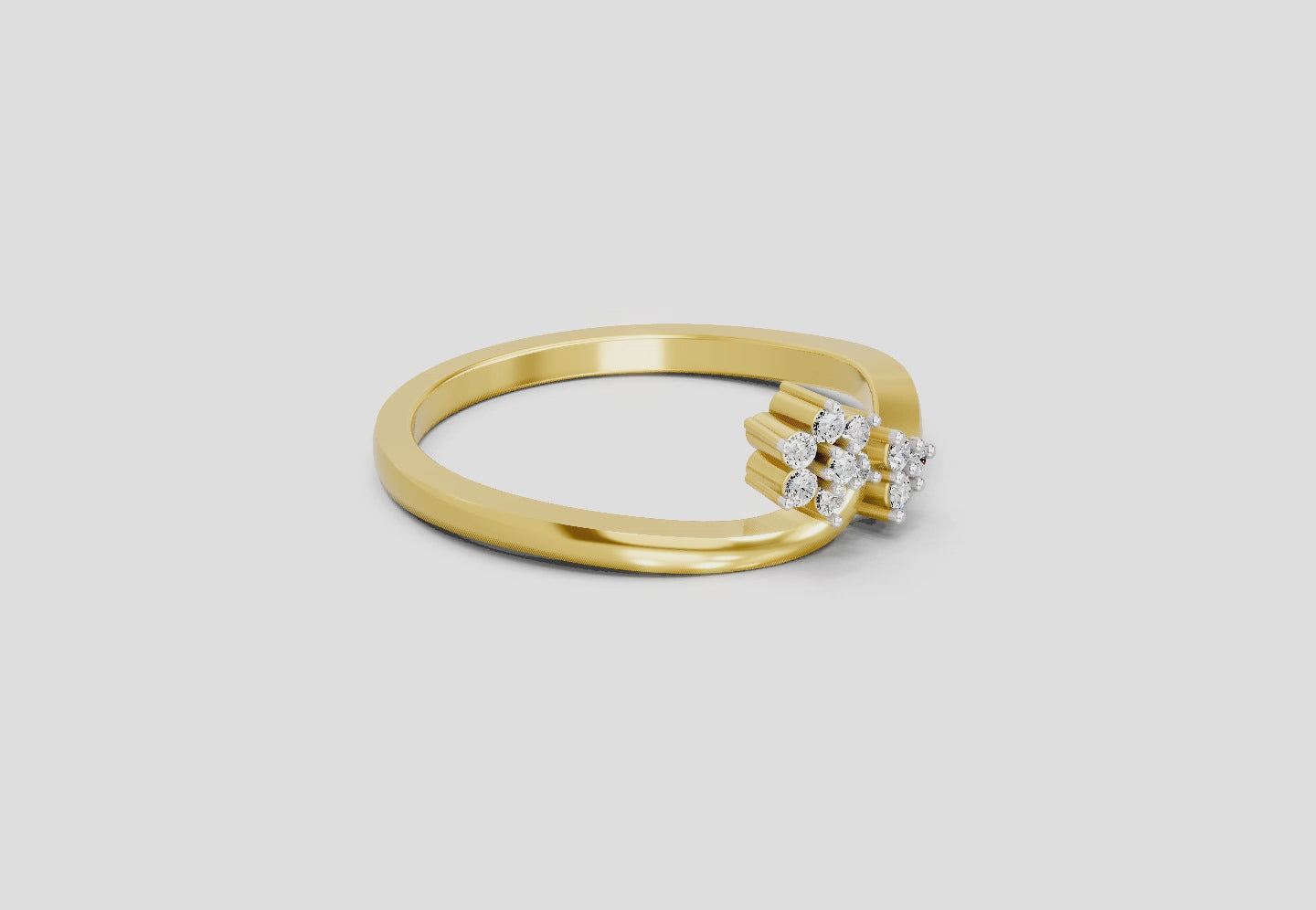 Load video: 0.086 Ct Cluster | 14K Yellow Gold