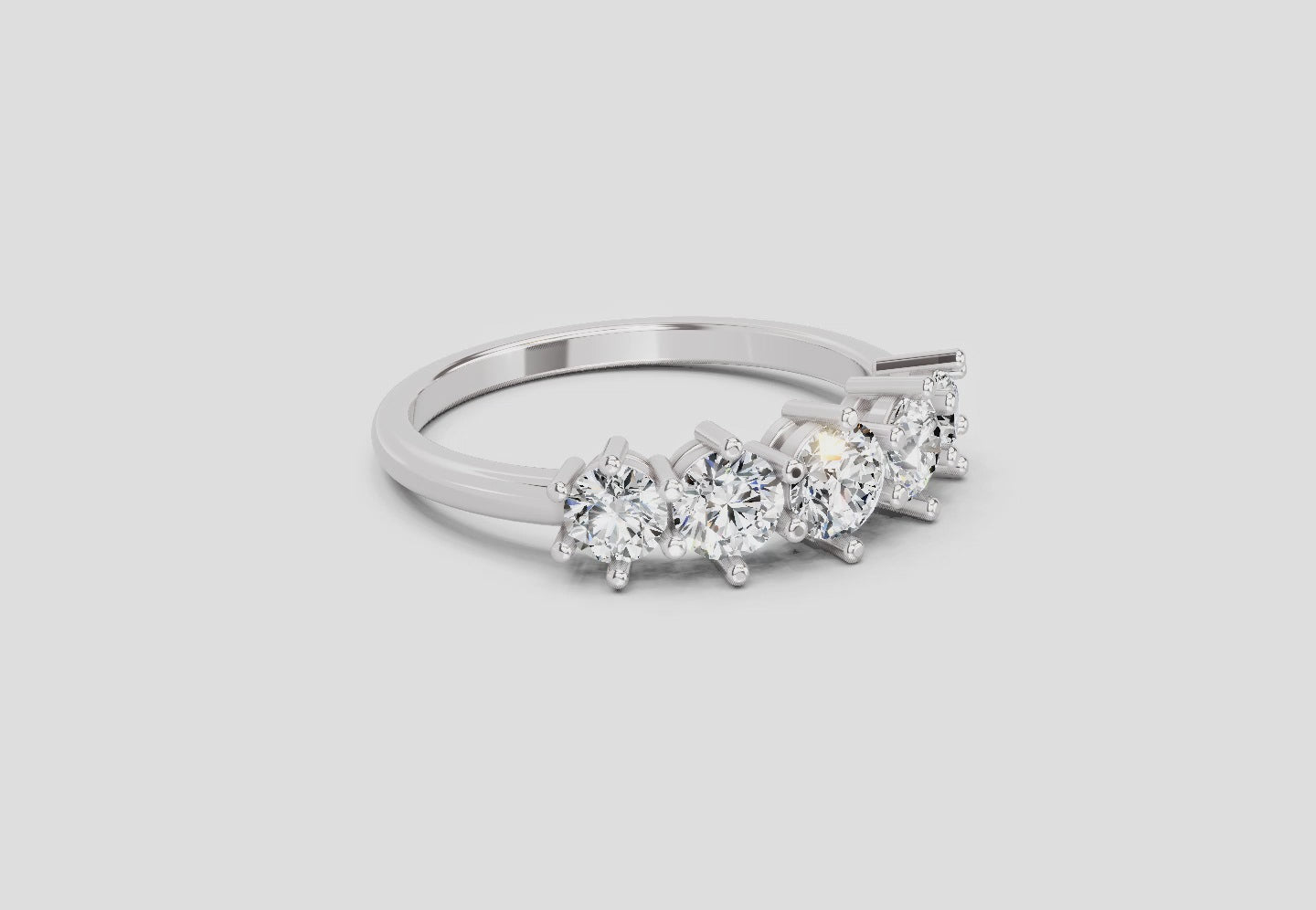Load video: 1.04 Ct Round Ring |  14K White Gold