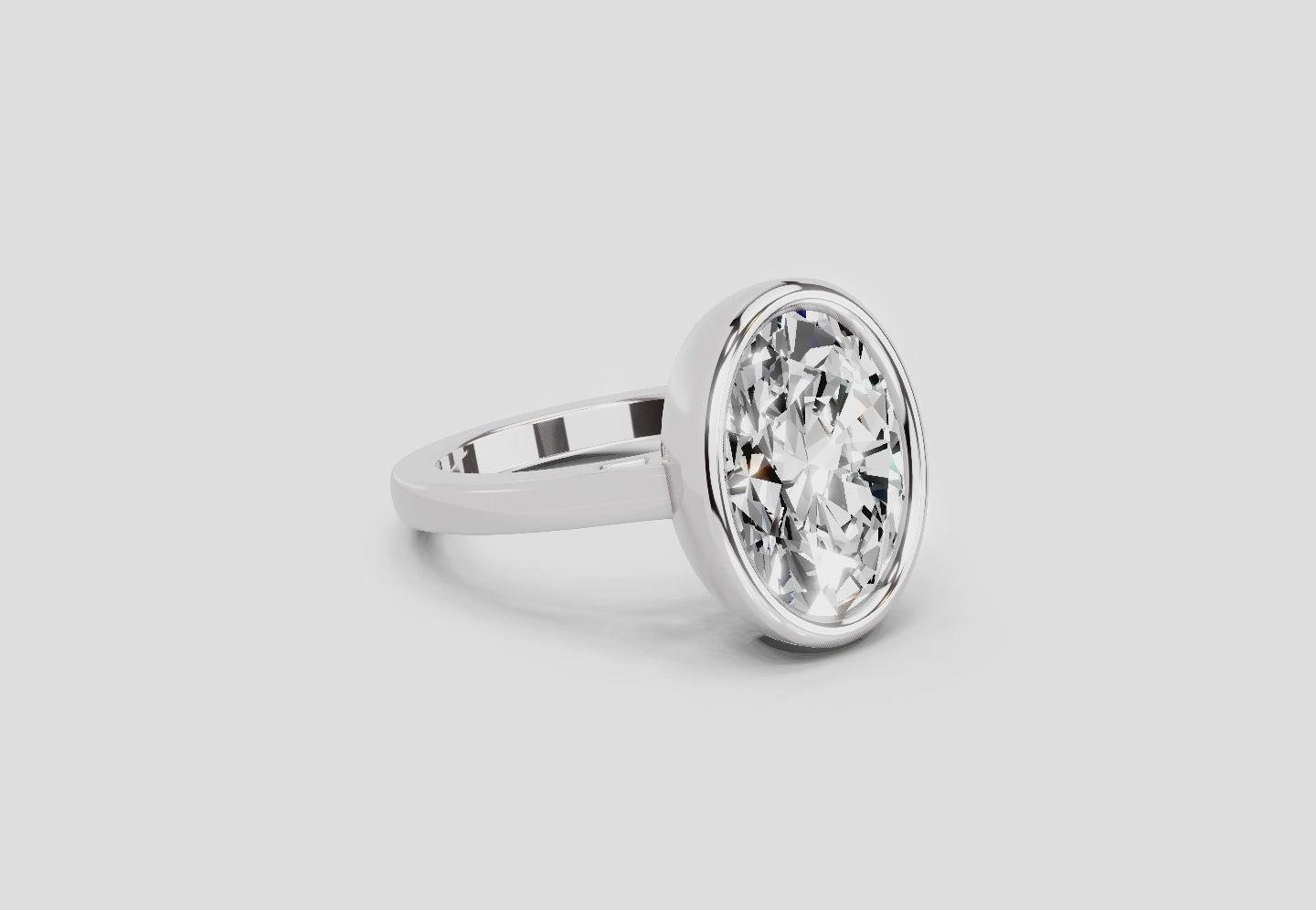 Load video: 1.89 Carat Aurora Oval Promise Engagement Ring | 14K White Gold