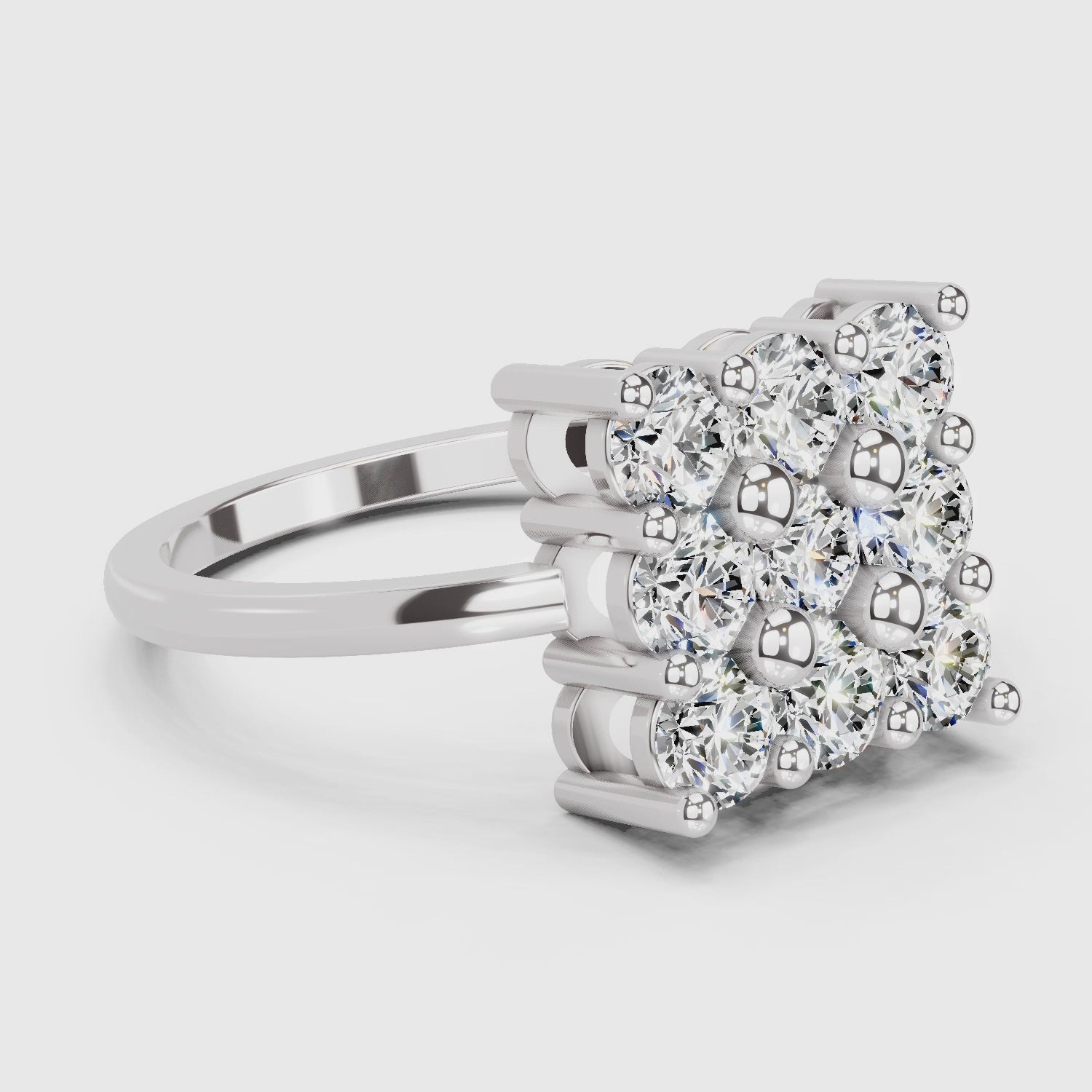 Load video: 1.04 Carat Eternity Tiles Promise Engagement Ring | 14K White Gold