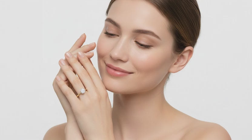 0.5 Ct Round Solitaire Ring | 14K Yellow Gold