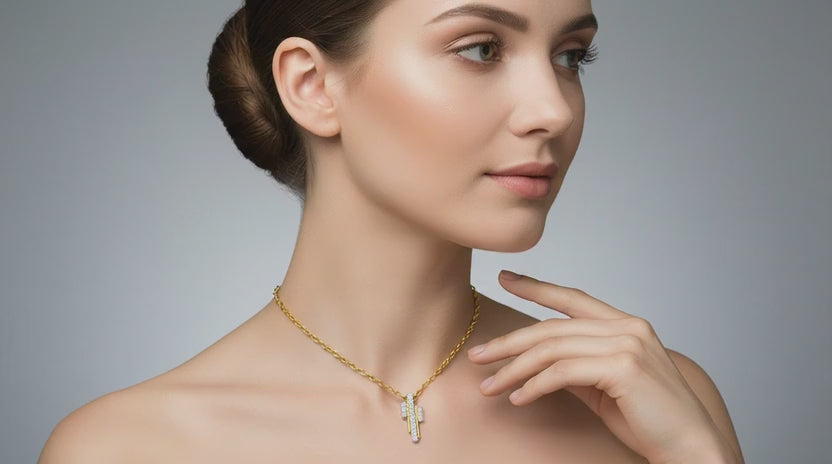 0.23 Carat Lab Grown Diamond Skyline Pendant in 14K