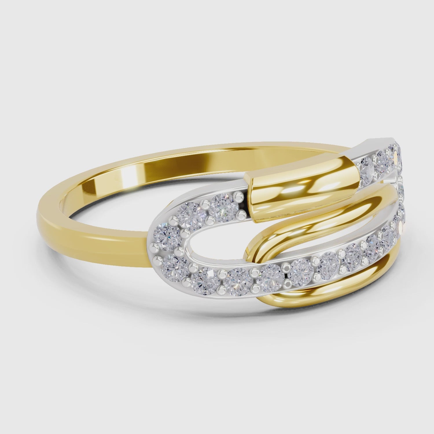 Load video: 0.28 Carat  | 925 Sterling Silver Gold Plated Fashion Ring