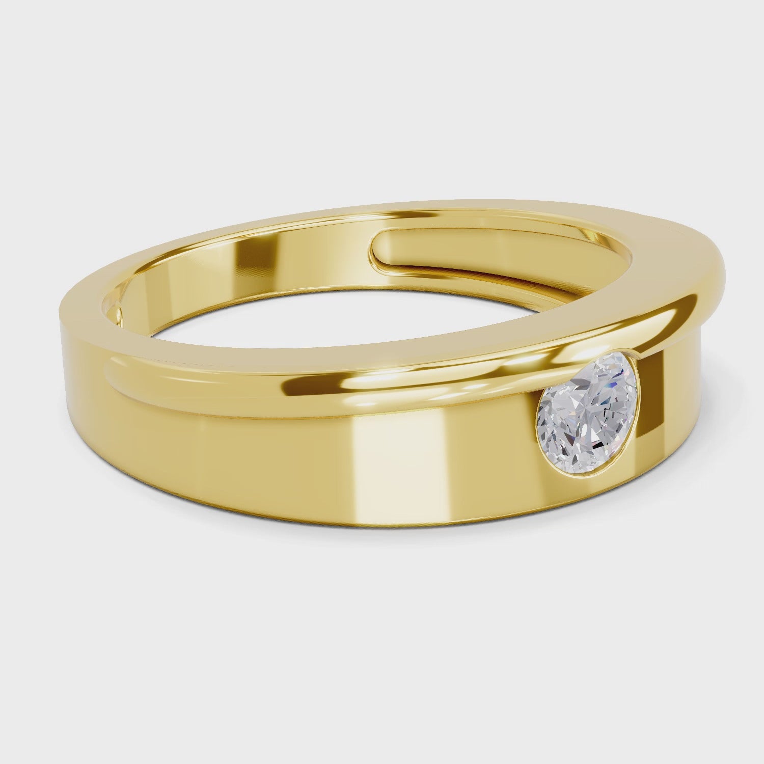 Load video: 0.3 Carat  | 925 Sterling Silver Gold Plated Fashion Ring