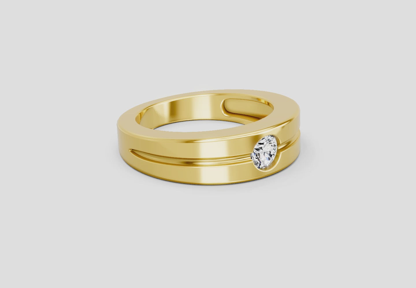 Load video: 0.3 Carat Knife Edge Engagement Ring | 14K Yellow Gold
