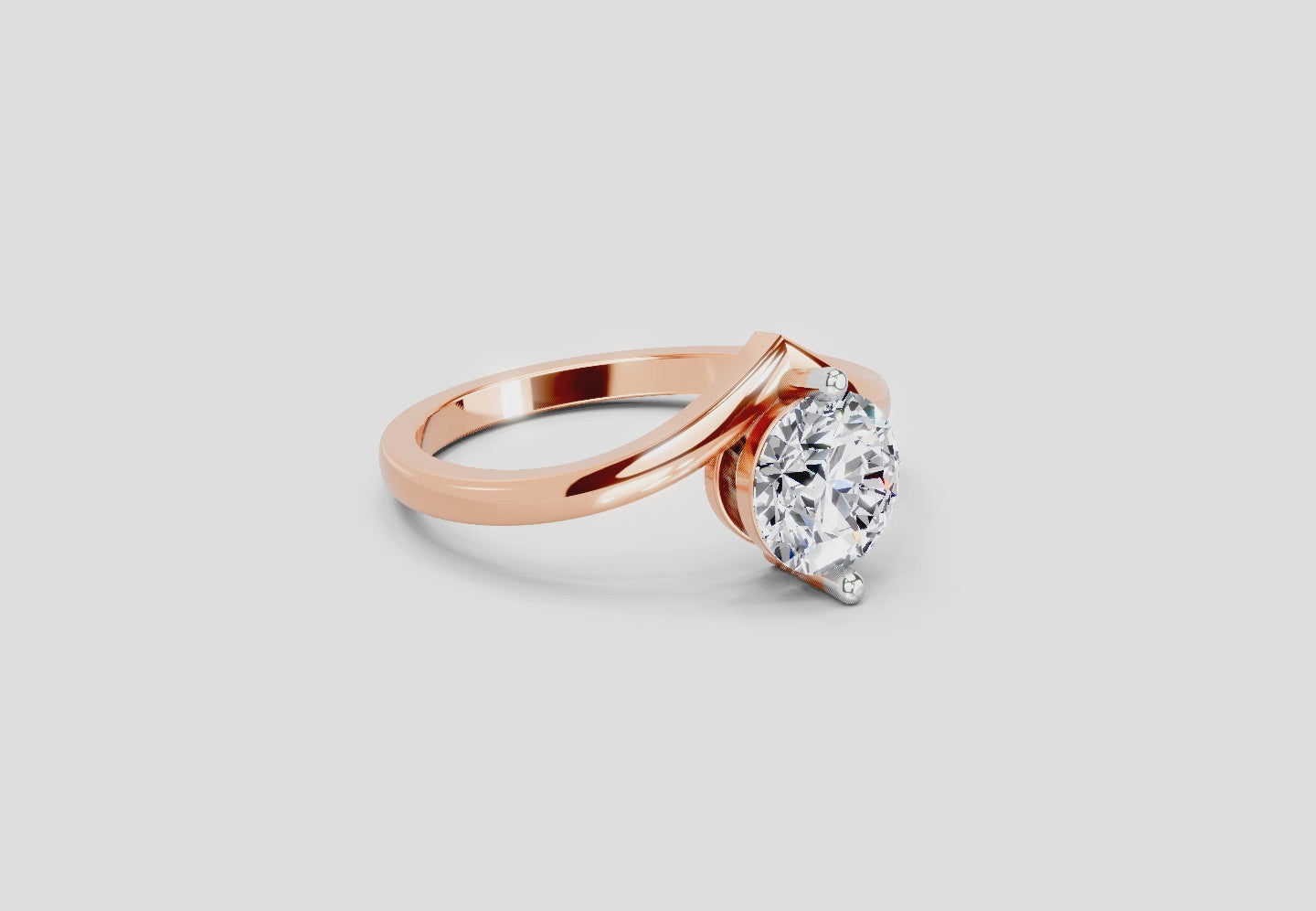 Load video: 1.25 Carat Solara Crown Promise Engagement Ring | 14K Rose Gold
