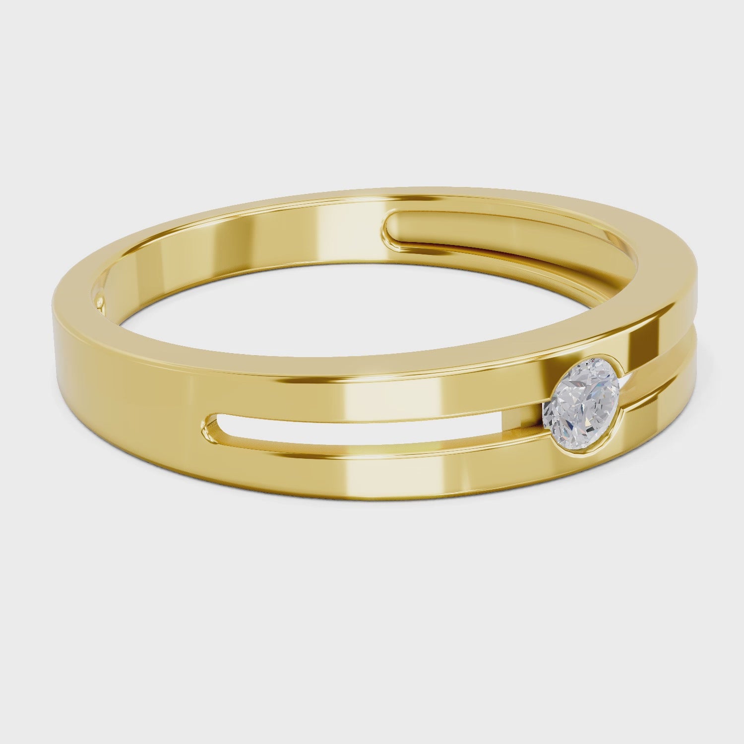 Load video: 0.13 Carat  | 925 Sterling Silver Gold Plated Solitaire Ring