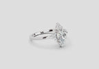 0.70 Ct Round Shape Cluster Diamond Ring | 14K White Gold