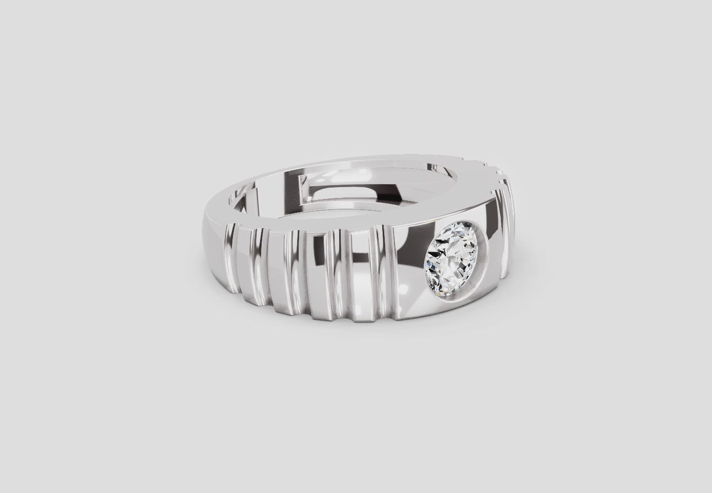 Load video: 1 Ct Round Solitaire Diamond Ring | 14K White Gold