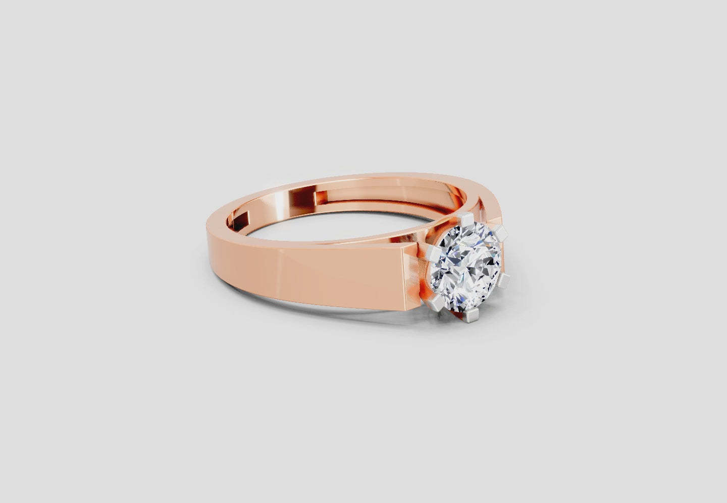 Load video: 1.25 Ct Round Ring | 14K Rose Gold