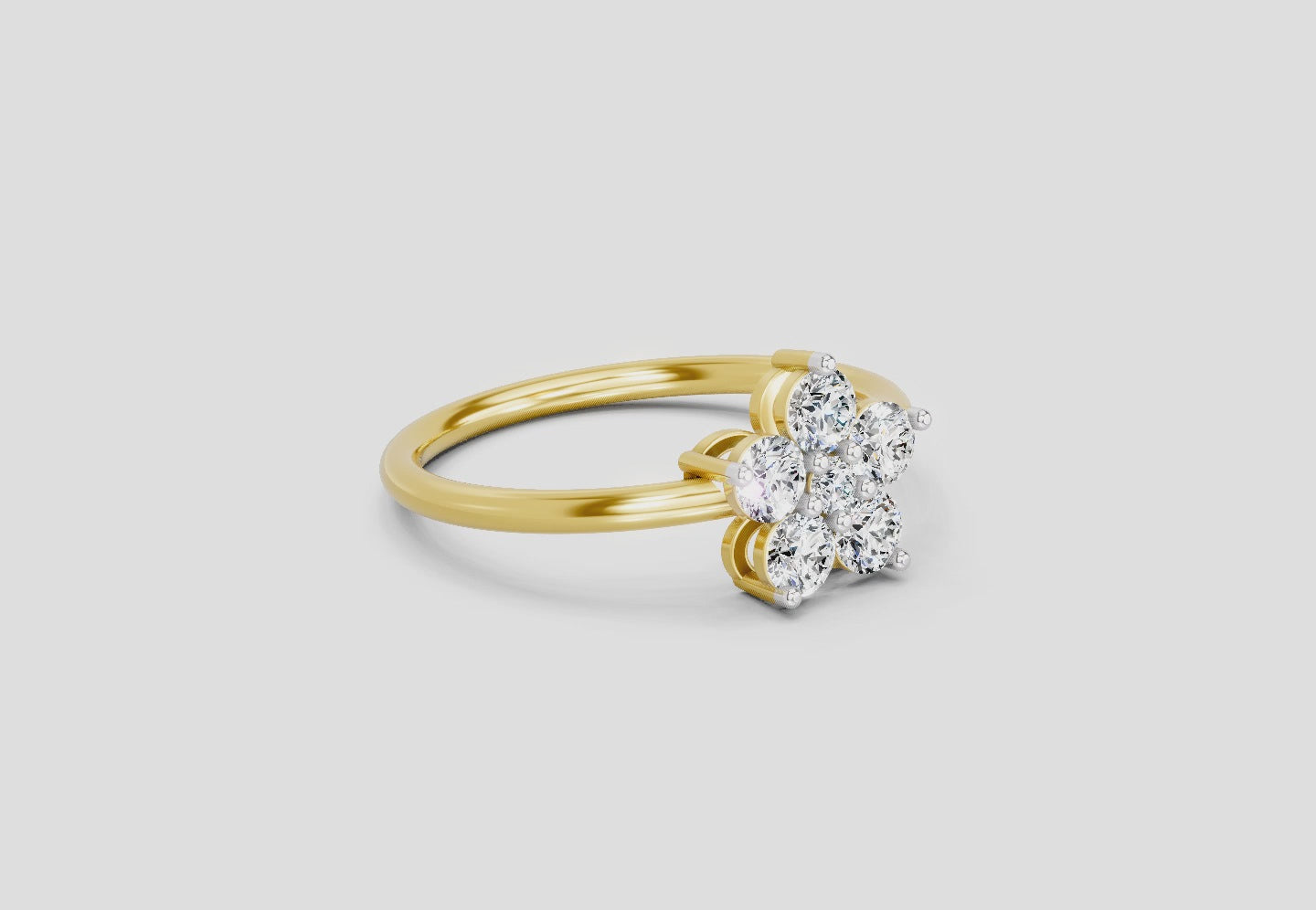 Load video: 0.57 Carat Luminous Lily Promise Engagement Ring | 14K Yellow Gold