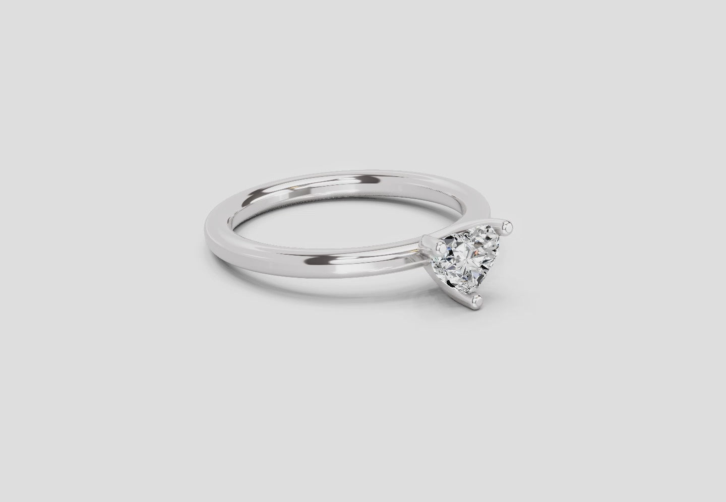 Load video: 0.23 Ct Heart Solitaire Ring | 14K White Gold