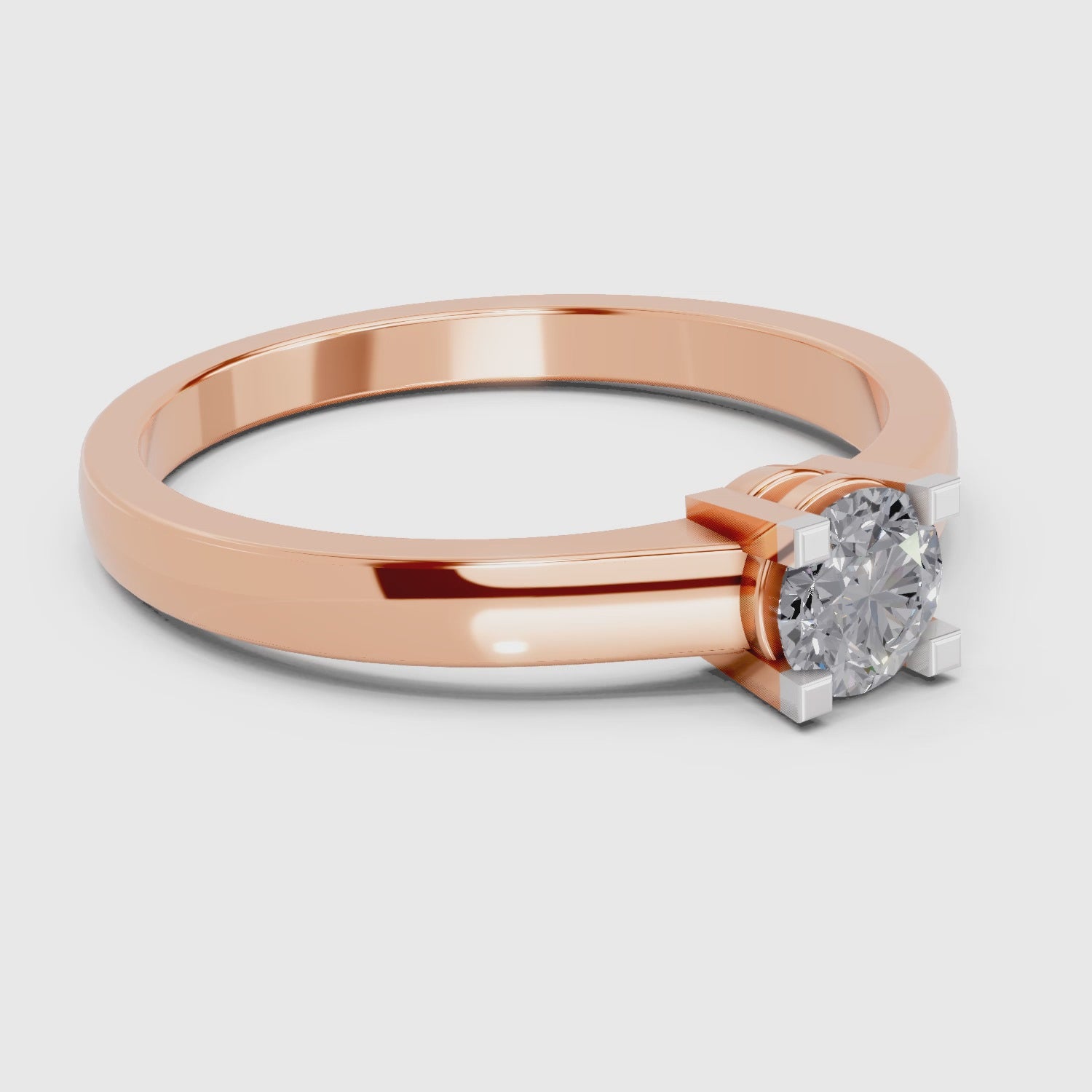 Load video: 0.3 Carat Solitaire Diamond Engagement Ring | 14K Rose Gold