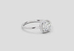 1.37 Ct Cushion Halo Ring | 14K White Gold