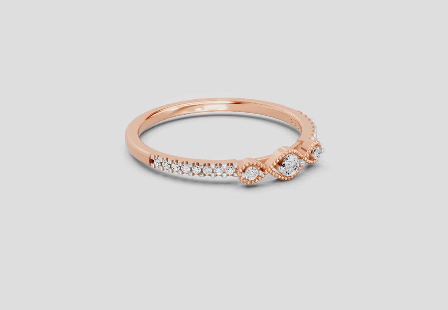 Load video: 0.16 Carat Cushion Engagement Ring | 14K Rose Gold