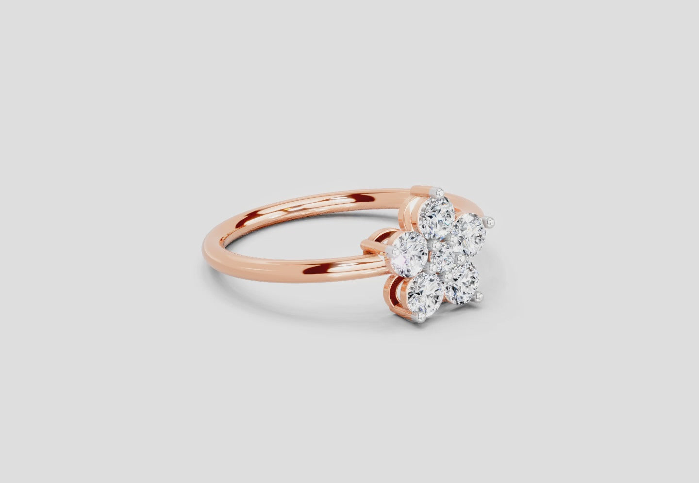 Load video: 0.57 Carat Luminous Lily Promise Engagement Ring | 14K Rose Gold