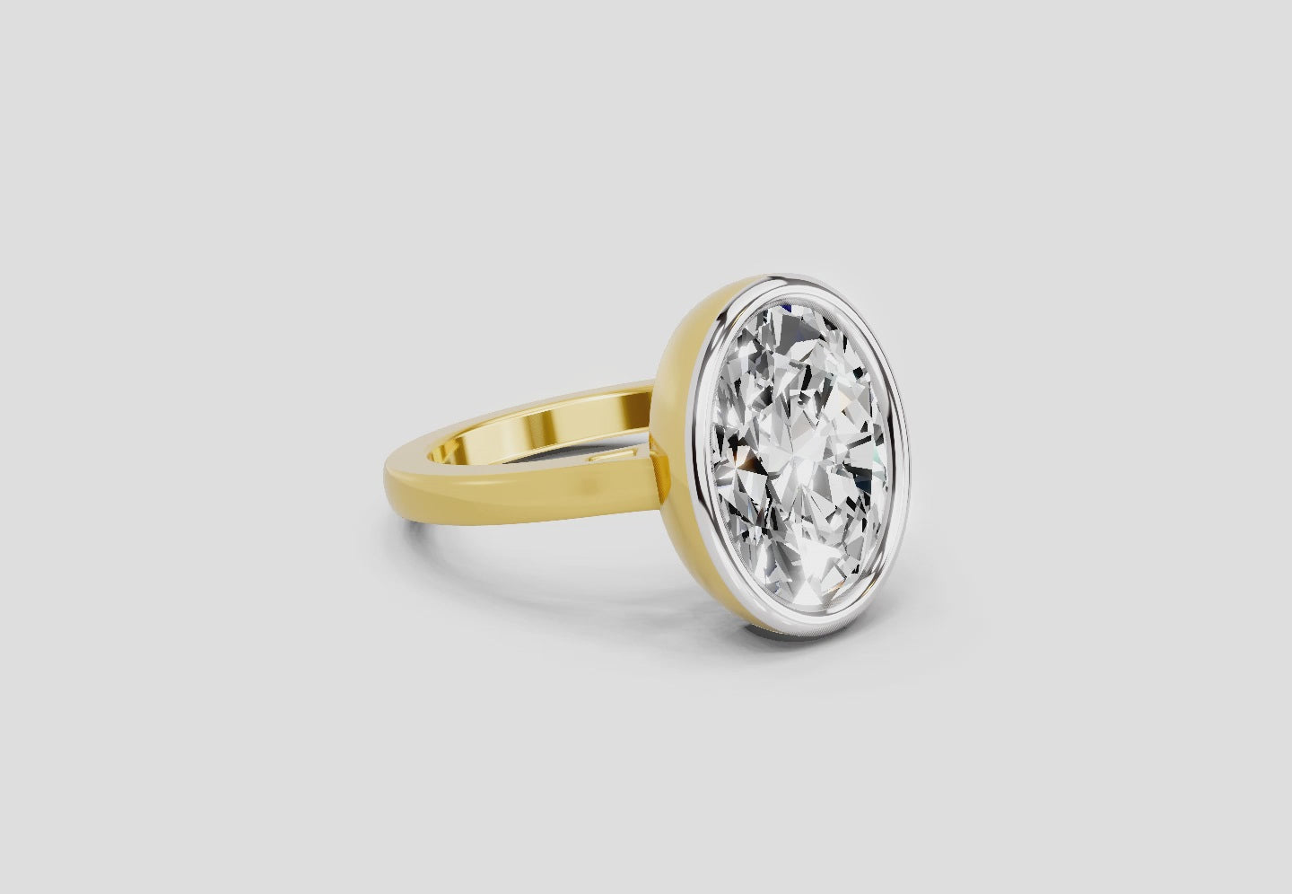 Load video: 1.89 Carat Aurora Oval Promise Engagement Ring | 14K Yellow Gold