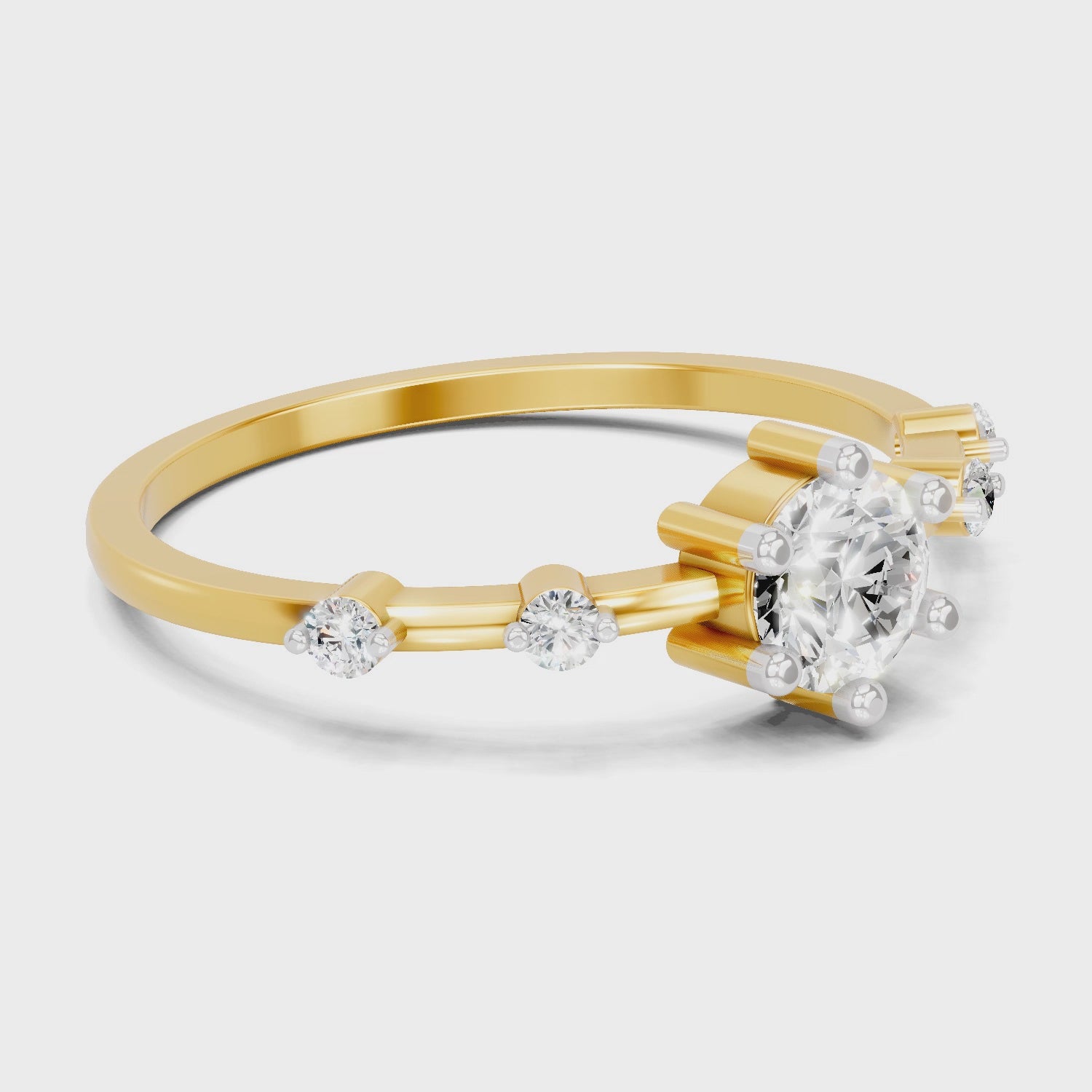 Load video: 0.44 Carat Round Shape Diamond Solitaire Ring | 14K Yellow Gold
