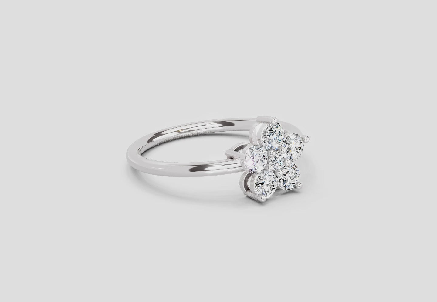 Load video: 0.57 Carat Luminous Lily Promise Engagement Ring | 14K White Gold