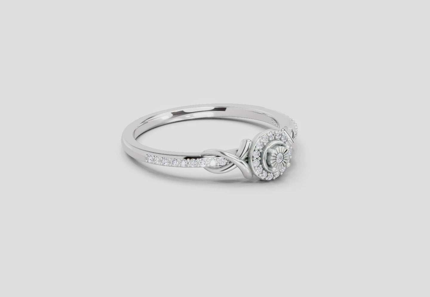 Load video: 0.18 Carat Infinity Promise Engagement Ring | 14K White Gold