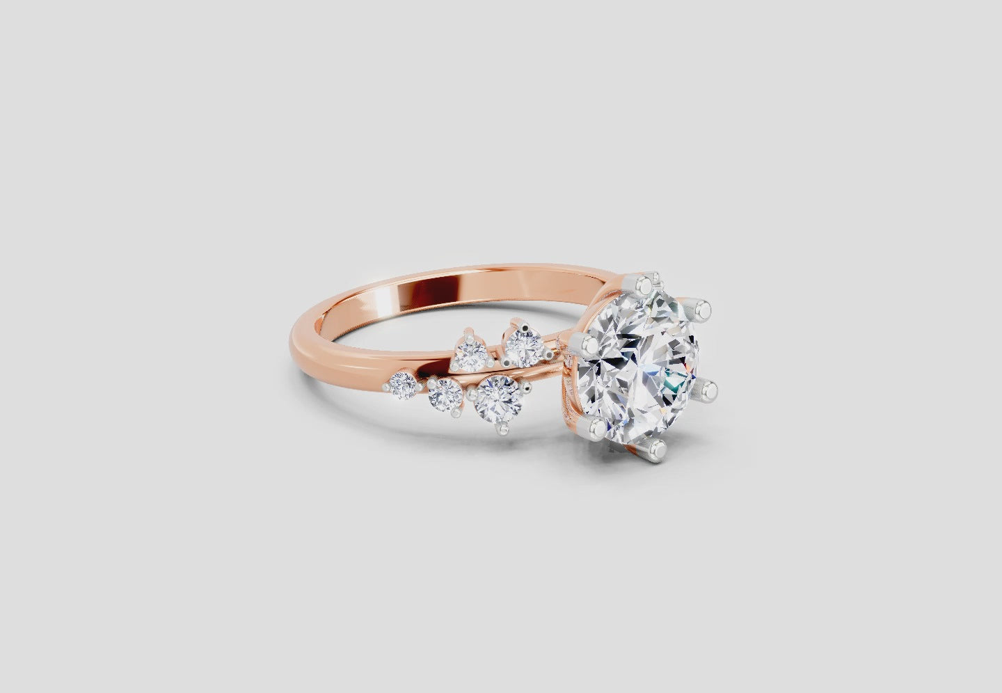 Load video: 1.64 Carat Celestial Bloom Promise Engagement Ring | 14K Rose Gold
