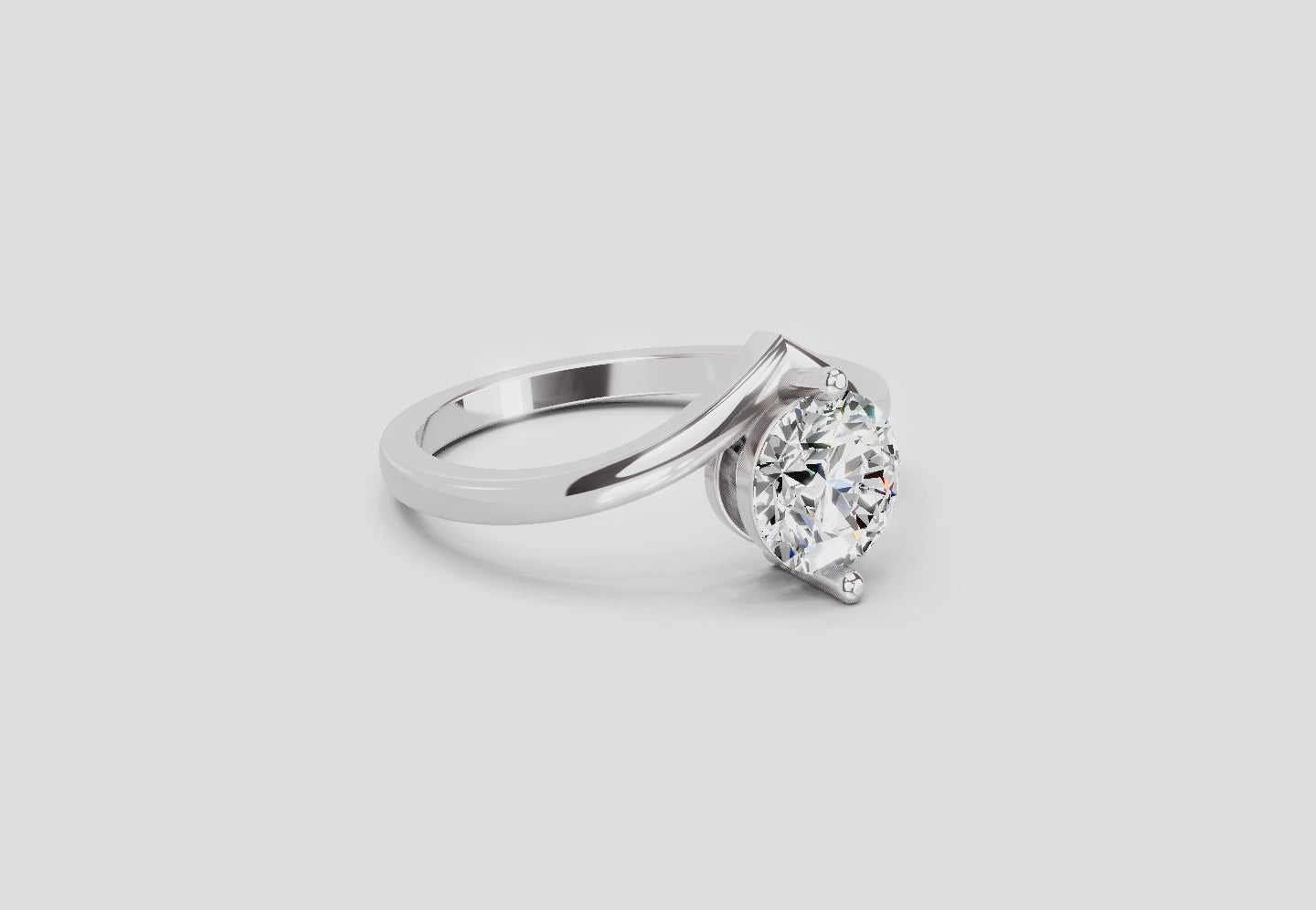 Load video: 1.25 Carat Solara Crown Promise Engagement Ring | 14K White Gold