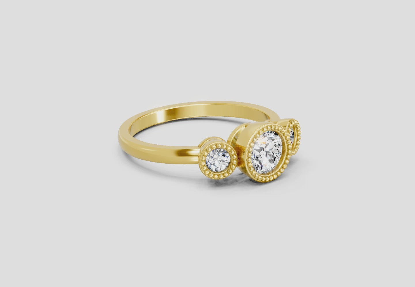 Load video: 0.71 Carat Sovereign Petal Promise Engagement Ring | 14K Yellow Gold