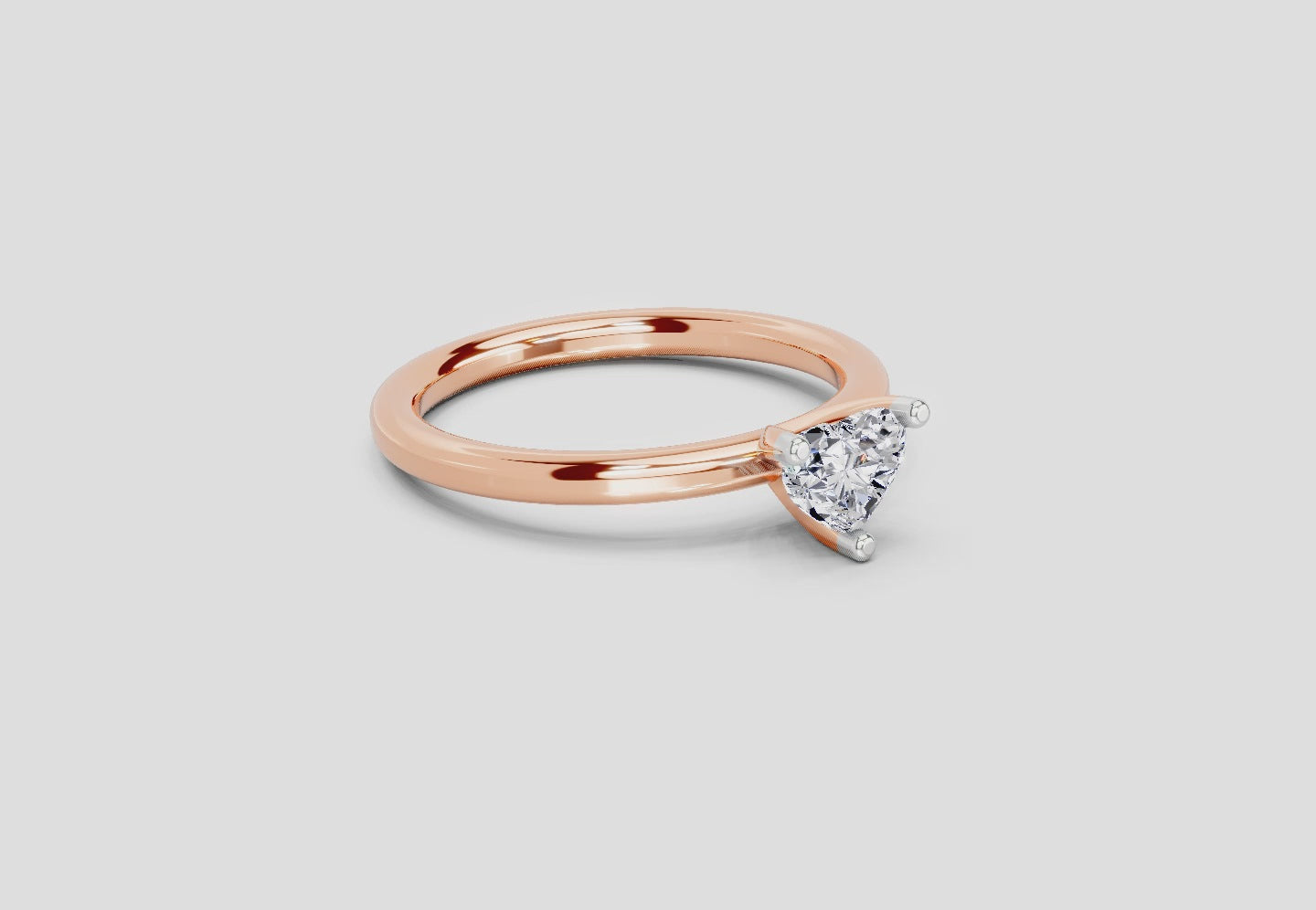 Load video: 0.23 Ct Heart Solitaire Ring | 14K Rose Gold