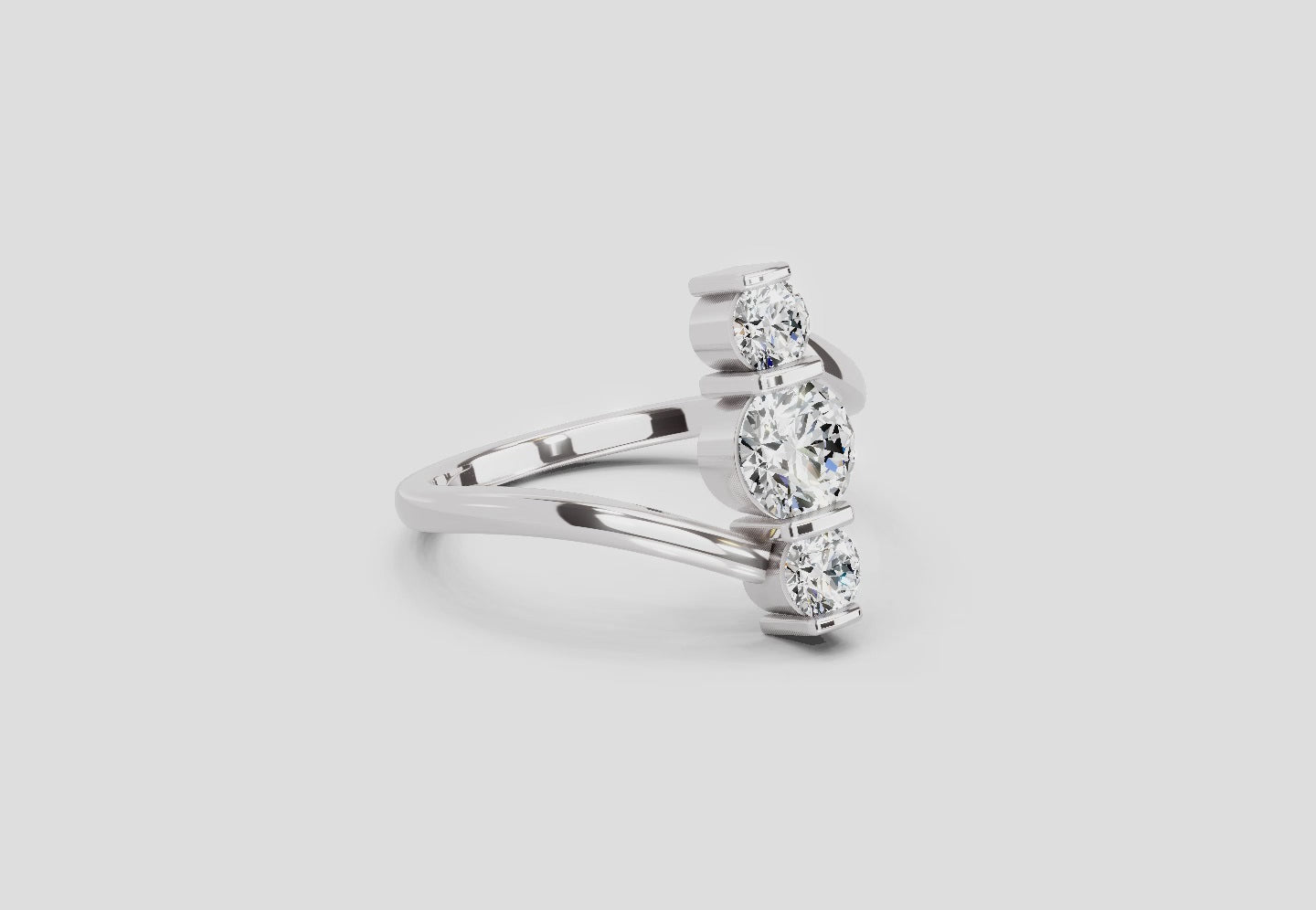 Load video: 0.92 Carat Triastra Promise Engagement Ring | 14K White Gold