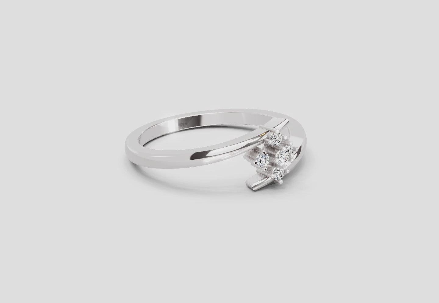 Load video: 0.07 Carat Celeste Petal Promise Engagement Ring | 14K White Gold