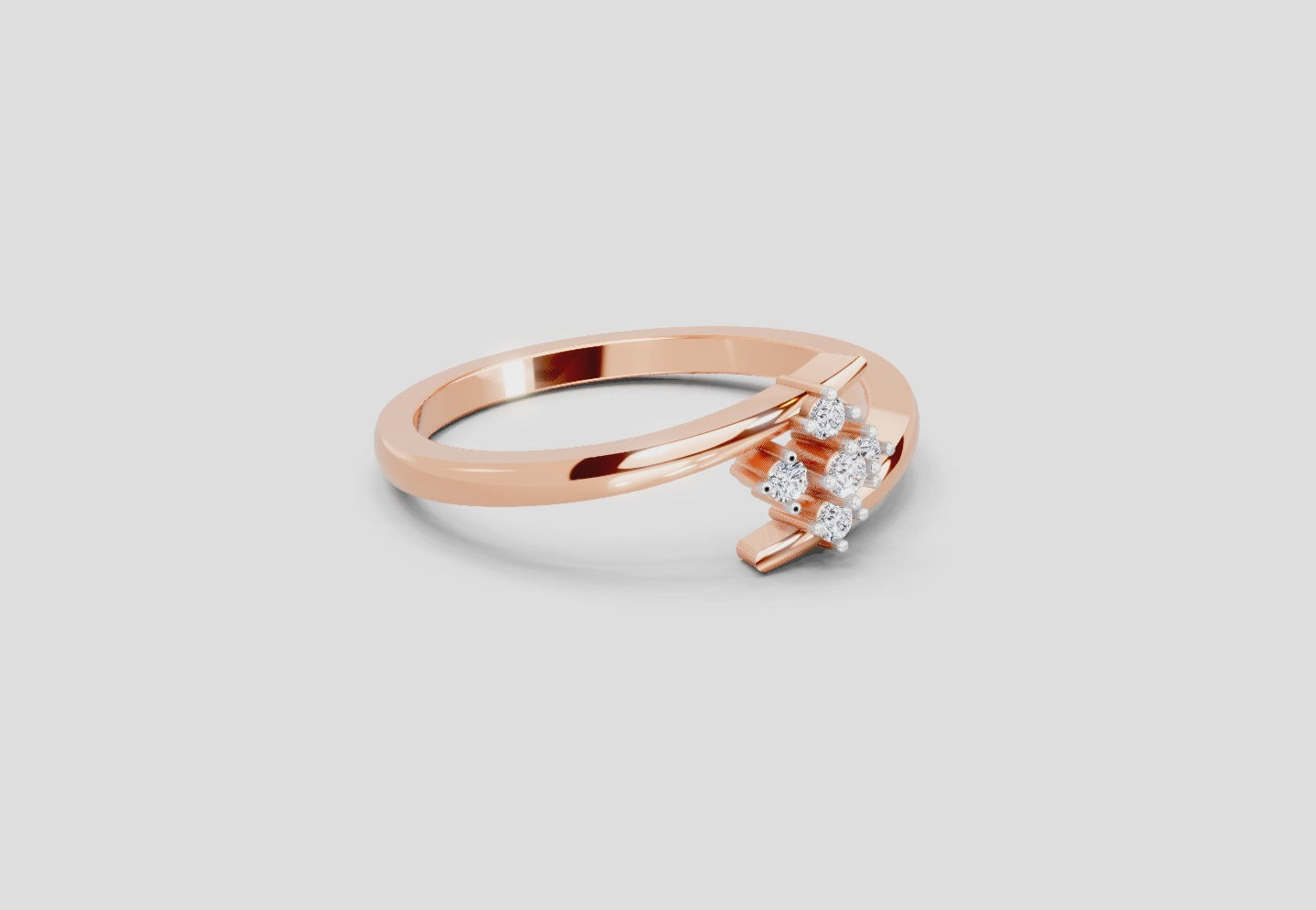 Load video: 0.07 Carat Celeste Petal Promise Engagement Ring | 14K Rose Gold