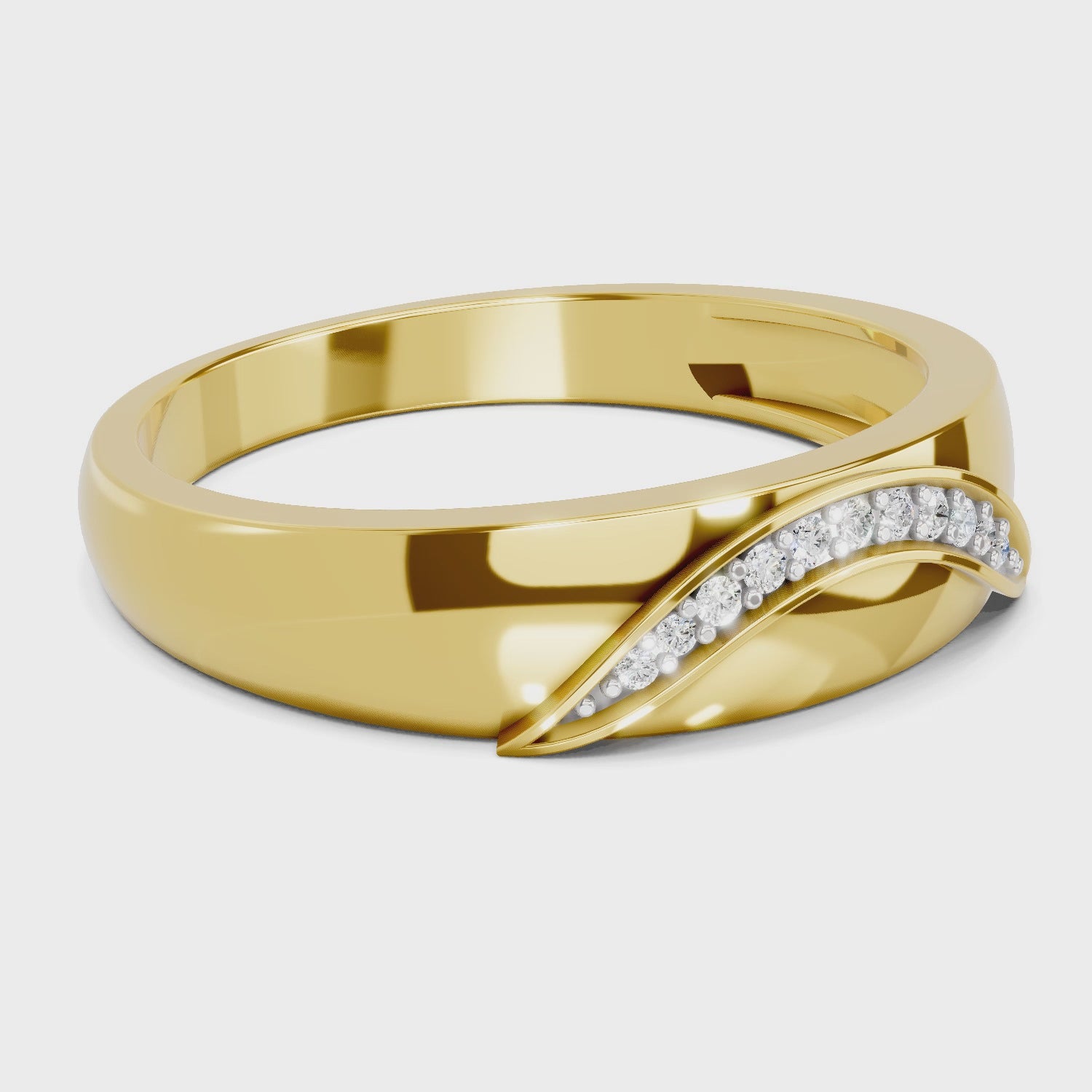 Load video: 0.07 Carat  | 925 Sterling Silver Gold Plated Fashion Ring