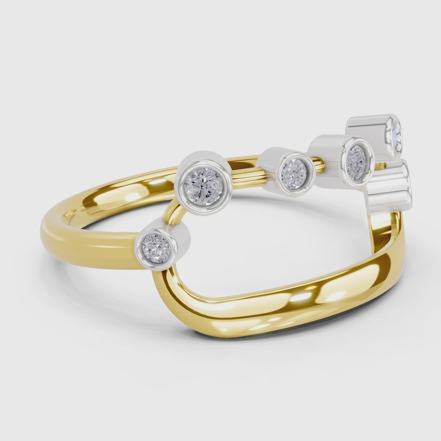Load video: 0.17 Carat  | 925 Sterling Silver Gold Plated Fashion Ring
